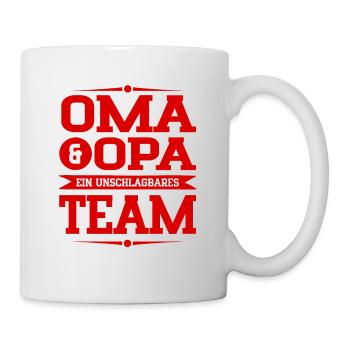 oma und opa team - Tasse - Weiß - Rechts