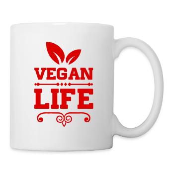 Vie végétalienne - Mug blanc - blanc - Droite
