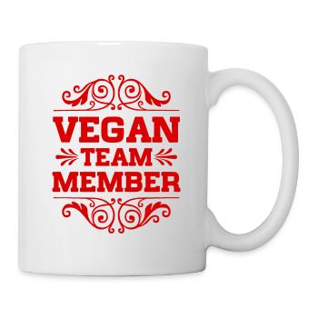 Membre de l’équipe végétalienne - Mug blanc - blanc - Droite