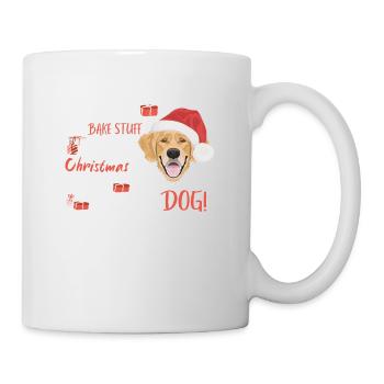 Golden Retriever Frohe Weihnachten - Tasse - Weiß - Rechts