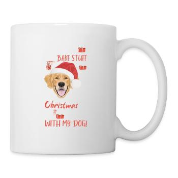 Golden Retriever Frohe Weihnachten - Tasse - Weiß - Rechts