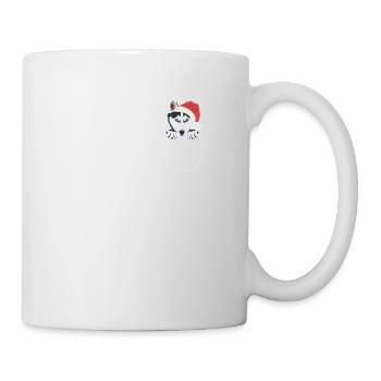 Husky Frohe Weihnachten - Tasse - Weiß - Rechts