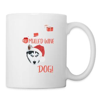 Vin chaud husky Noël - Mug blanc - blanc - Droite