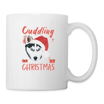 Husky Frohe Weihnachten - Tasse - Weiß - Rechts