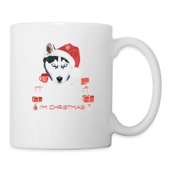 Husky Weihnachtsmarkt - Tasse - Weiß - Rechts