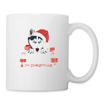Husky Weihnachtsmarkt - Tasse - Weiß - Rechts
