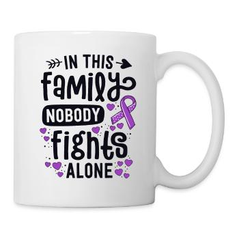 In dieser Familie kämpft niemand alleine Unterstützung - Tasse - Weiß - Rechts