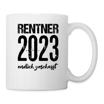 Ruhestand Rente Pension Renteneintritt Abschied - Tasse - Weiß - Rechts