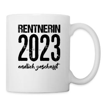Ruhestand Rente Pension Renteneintritt Abschied - Tasse - Weiß - Rechts