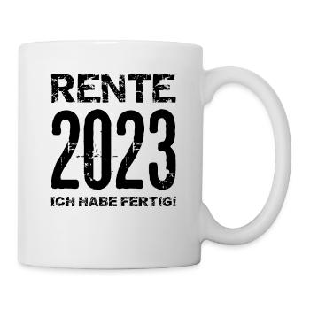Ruhestand Rente Pension Renteneintritt Abschied - Tasse - Weiß - Rechts