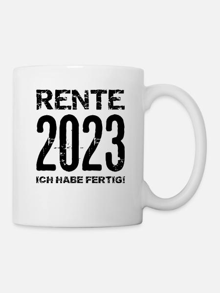 Ruhestand Rente Pension Renteneintritt Abschied - Tasse - Weiß