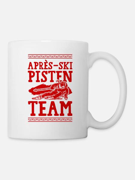 Apres ski Pisten Team - Tasse - Weiß