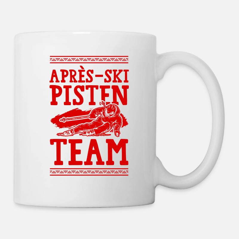 Apres ski Pisten Team - Tasse - Weiß