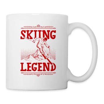 Légende du ski - Mug blanc - blanc - Droite