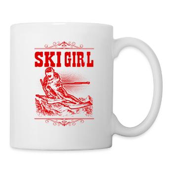 Skieuse - Mug blanc - blanc - Droite