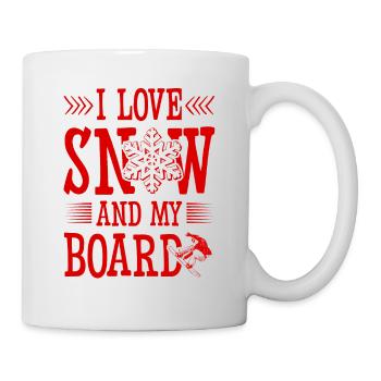 I love Snowboarding - Tasse - Weiß - Rechts
