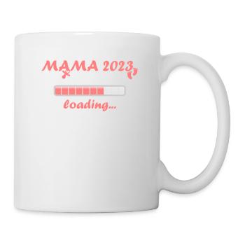 Mama 2023 Loading Schwangerschaft Bekanntgabe Baby - Tasse - Weiß - Rechts