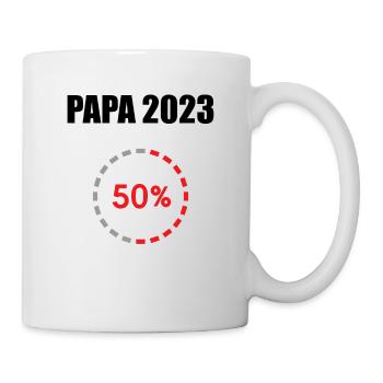 Papa 2023 Loading Vaterschaft Vater Werden Dad - Tasse - Weiß - Rechts