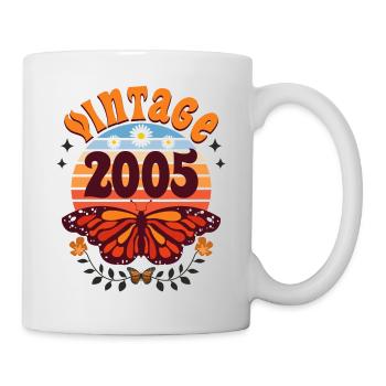 Rétro et Vintage 2005 Femme 18 Ans Anniversaire - Mug blanc - blanc - Droite