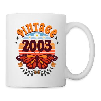 Rétro et Vintage 2003 Femme 20 Ans Anniversaire - Mug blanc - blanc - Droite