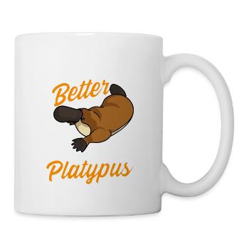 Ornithorynque Humour Je t’aimerais mieux si tu étais un - Mug blanc - blanc - Droite