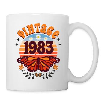 Rétro et Vintage 1983 Femme 40 Ans Anniversaire - Mug blanc - blanc - Droite