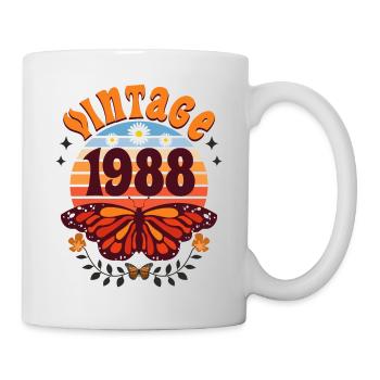 Retro & Vintage 1988 Frau 35 Jahre Jubiläum - Tasse - Weiß - Rechts