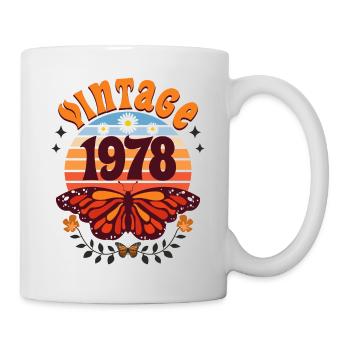 Rétro et Vintage 1978 Femme 45 Ans Anniversaire - Mug blanc - blanc - Droite
