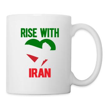 Rise with Iran - Women Life Freedom Iran - Mug - white - Right