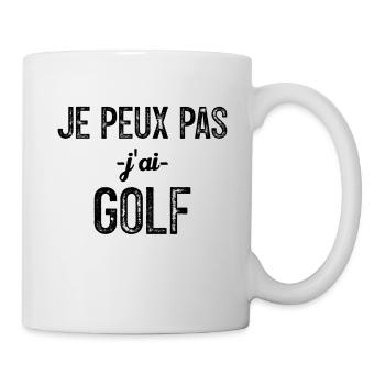 Je Peux Pas J'ai Golf Cadeau Pour Joueur De Golf - Mug blanc - blanc - Droite