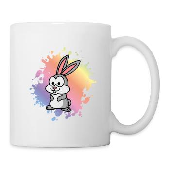 Hase Comic Tier - Tasse - Weiß - Rechts