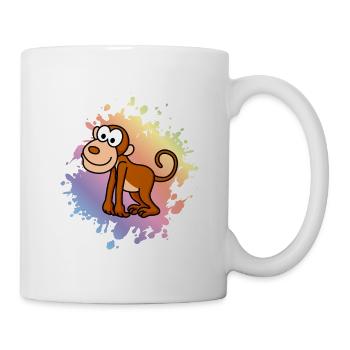 Singe animal comique - Mug blanc - blanc - Droite