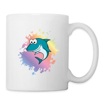 Hai Comic Tier - Tasse - Weiß - Rechts