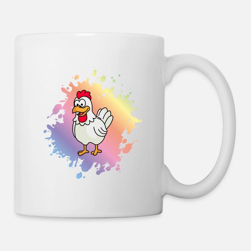 Huhn Comic Tier - Tasse - Weiß