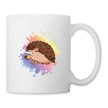 Hérisson animal comique - Mug blanc - blanc - Droite