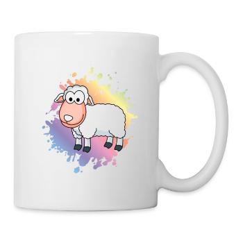 Schaf Comic Tier - Tasse - Weiß - Rechts