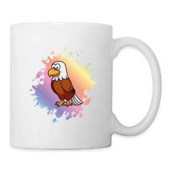 Adler Comic Tier - Tasse - Weiß - Rechts