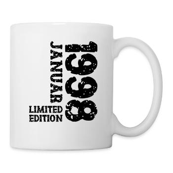 1998 Januar Limited Edition Deko Geburtstag Outfit - Tasse - Weiß - Rechts