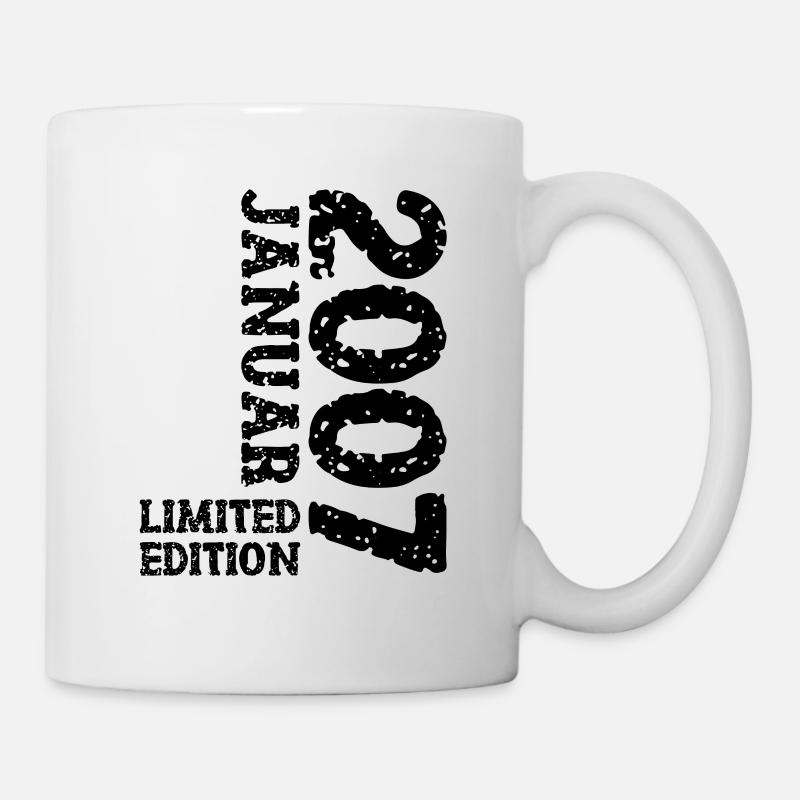 2007 Januar Limited Edition Deko Geburtstag Outfit - Tasse - Weiß