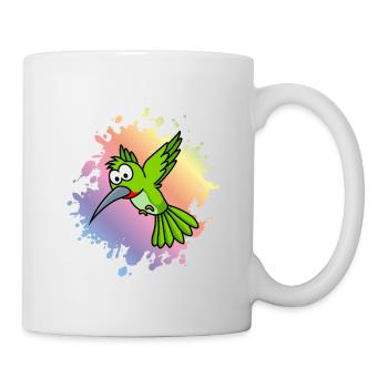 Colibri animal comique - Mug blanc - blanc - Droite