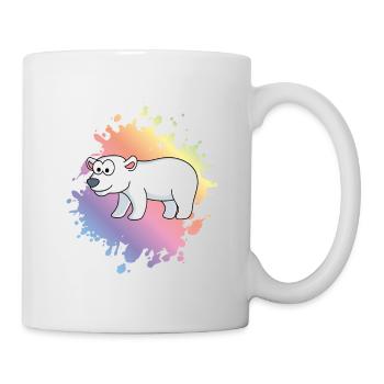 Eisbär Comic Tier - Tasse - Weiß - Rechts