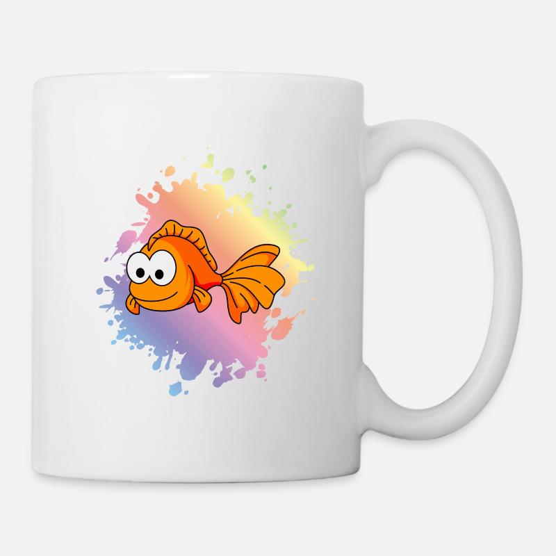Goldfisch Comic Tier - Tasse - Weiß