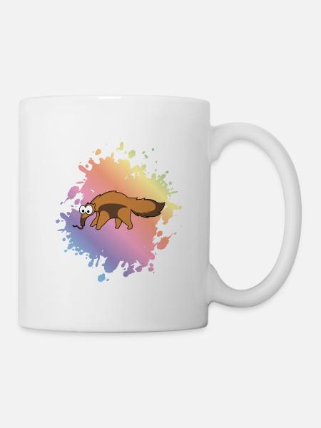 Ameisenbär Comic Tier - Tasse - Weiß