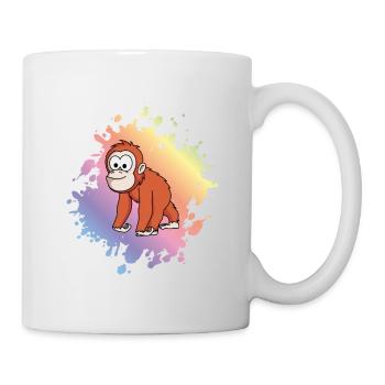 Orangutan monkey comic - Mug - white - Right