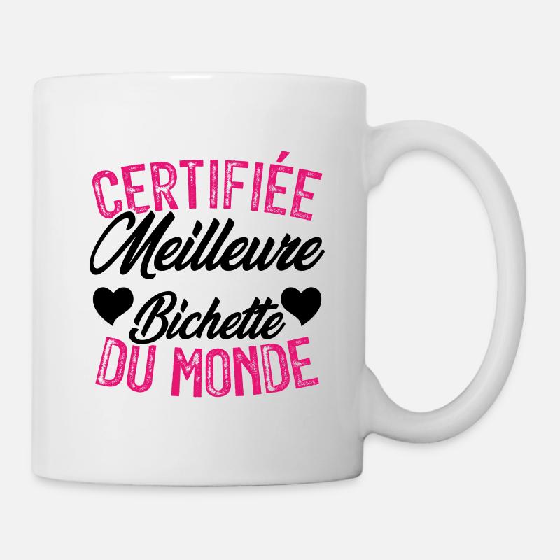 Certifiée meilleure bichette du monde - Mug blanc - blanc
