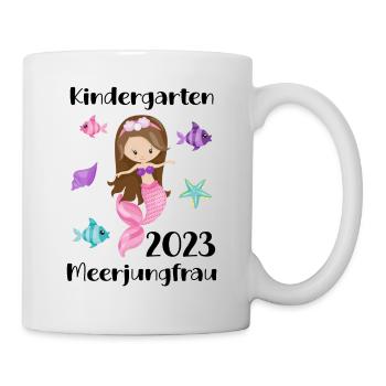 Kindergarten 2023 Meer Frau Mädchen Tochter Kita - Tasse - Weiß - Rechts