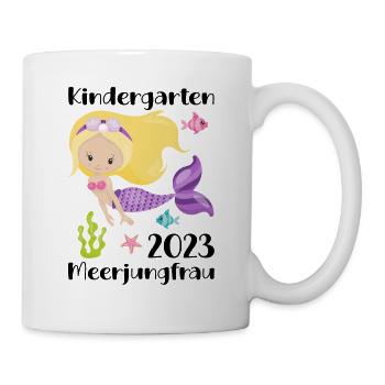 Kindergarten 2023 Meer Frau Mädchen Tochter Kita - Tasse - Weiß - Rechts