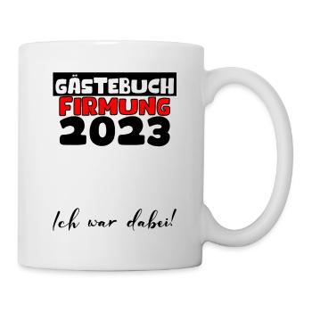 2023 Firmung Gästebuch Mädchen Jungen Jugendliche - Tasse - Weiß - Rechts
