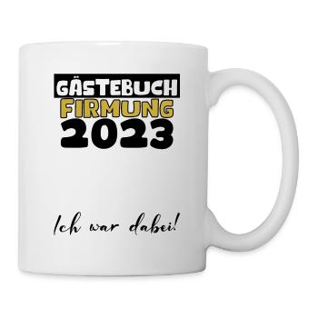 2023 Firmung Gästebuch Mädchen Jungen Jugendliche - Tasse - Weiß - Rechts