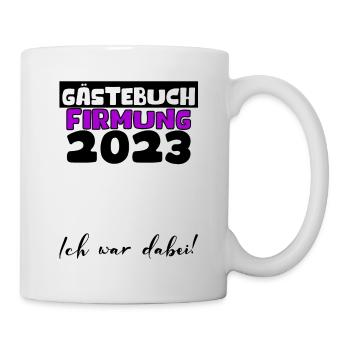 2023 Firmung Gästebuch Mädchen Jungen Jugendliche - Tasse - Weiß - Rechts